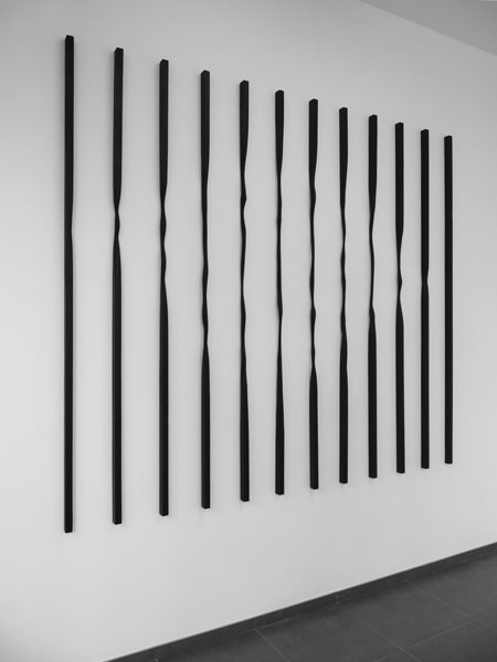 Sans titre, 2012 / Bois, peinture acrylique et cirage / Dimensions variables Sans titre, 2012 / Bois, peinture acrylique et cirage / Dimensions variables