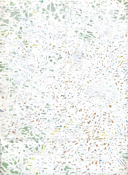Sans titre (Carte routière), 2009 / Typp-ex sur carte routière / 90 x 130 cm Sans titre (Carte routière), 2009 / Typp-ex sur carte routière / 90 x 130 cm