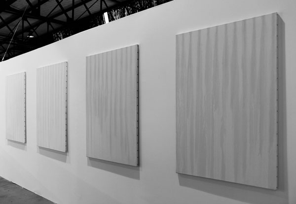 Jours de Pluie, 2009-2013 / Toile et oxyde de cuivre / 130 x 89 cm Jours de Pluie, 2009-2013 / Toile et oxyde de cuivre / 130 x 89 cm